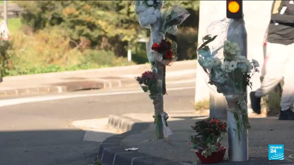 Video thumbnail for France honors Mehdi Kessaci, victim of Marseille shooting in nationwide silent march