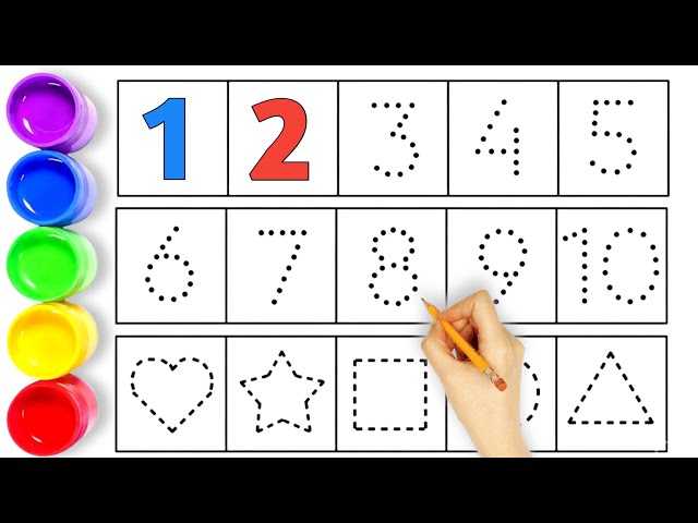 Video thumbnail for 1 to 10 Number Counting | 5 Shapes Name | Easy Learning For Kids