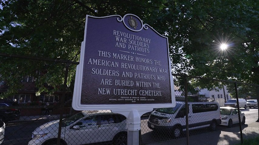 Video thumbnail for Daughters of the American Revolution honors patriots with marker at New Utrecht Cemetery