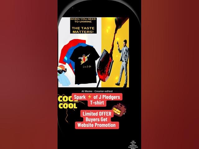 Video thumbnail for Spark ⚡️ of J #PLEDGERS T-shirt BUYERS OF THESE #tshirts will receive #sparkofj Website #Promotion