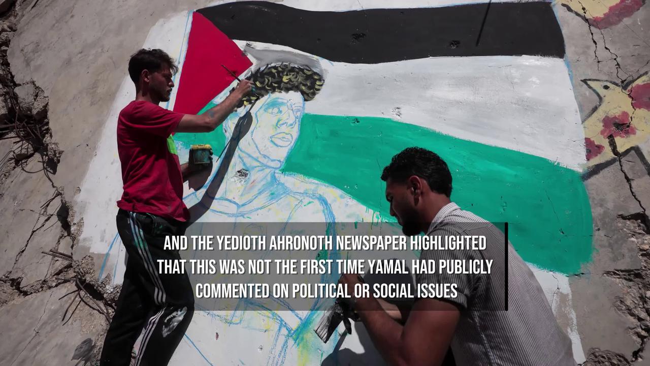 Video thumbnail for Israeli Media Criticise Lamine Yamal Over Palestinian Flag Gesture.
