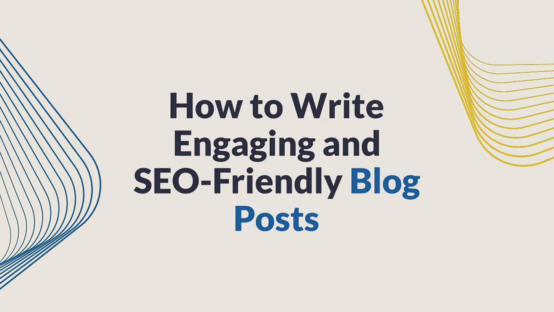 'Video thumbnail for How to Write Engaging and SEO-Friendly Blog Posts?'