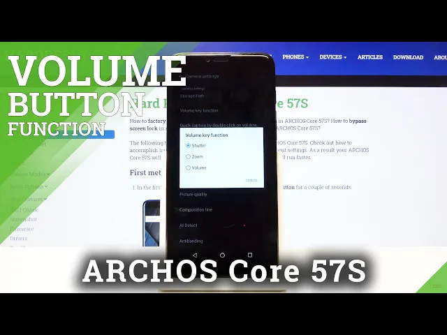 Video thumbnail for How to Change Volume Button Function in ARCHOS Core 57S – Change Volume Button Function in Camera