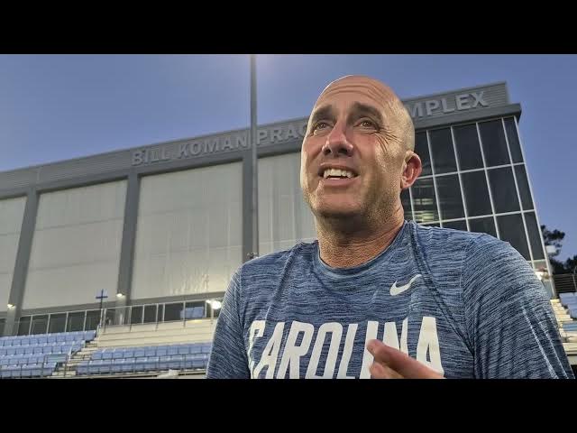 Video thumbnail for #UNC women's soccer coach Damon Nahas after exhibition win over South Carolina