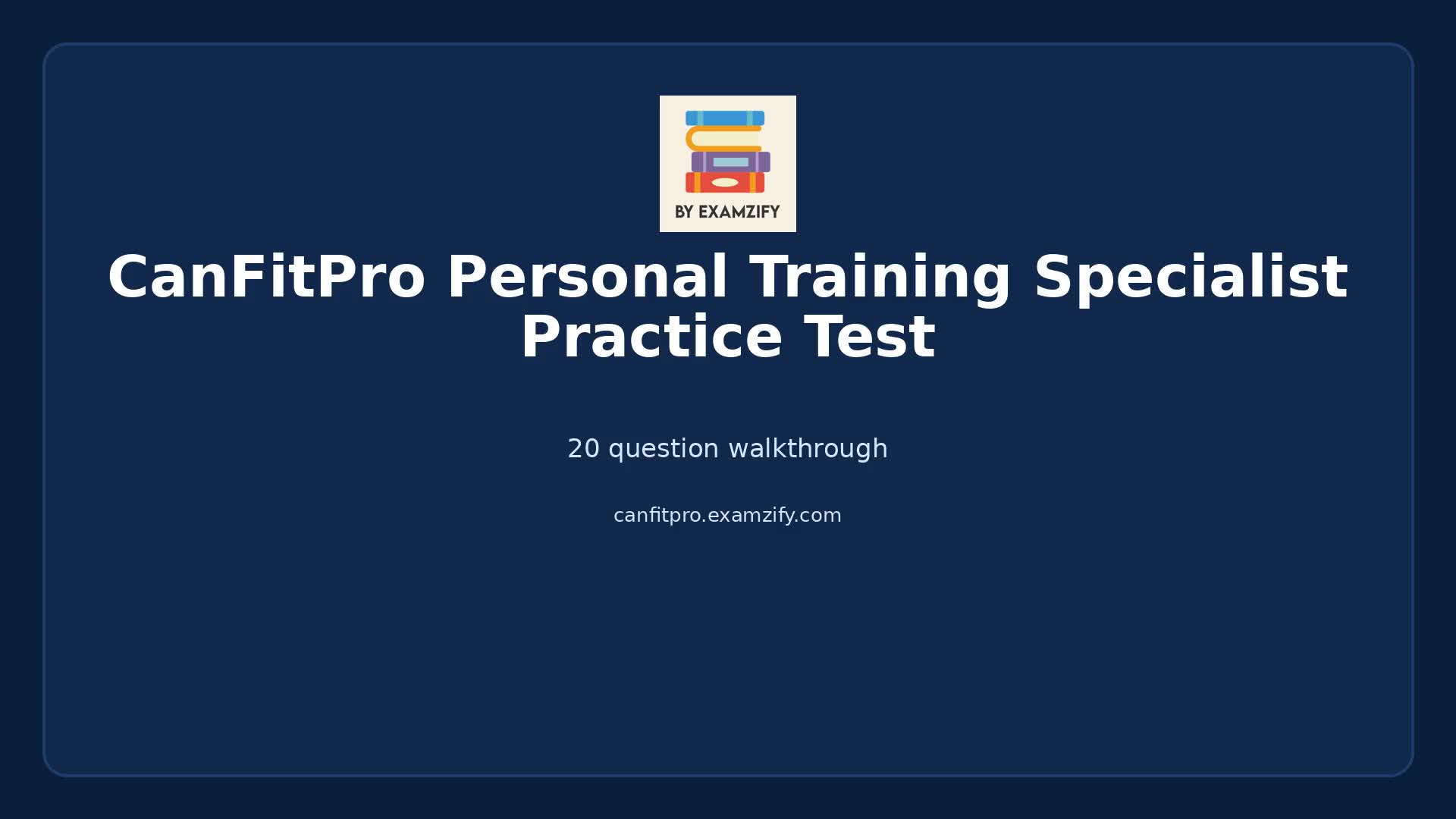 Video thumbnail for CanFitPro Personal Training Specialist Practice Test