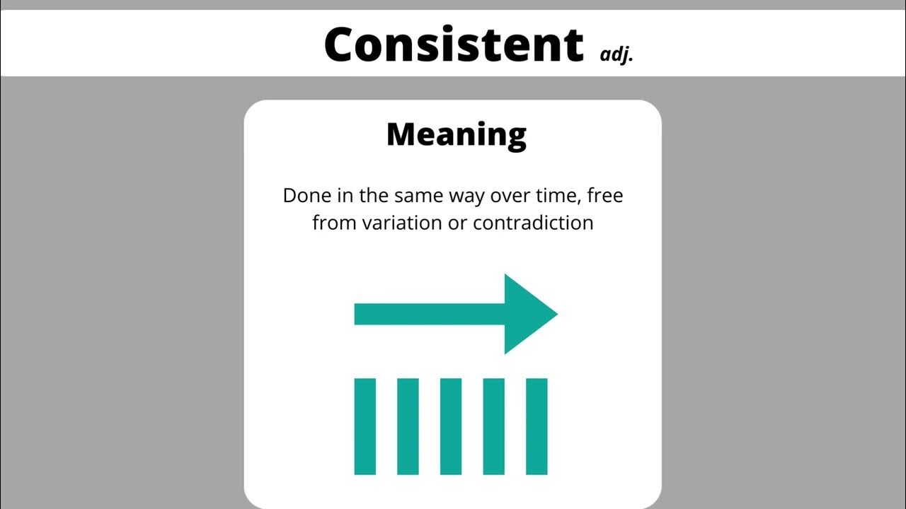 'Video thumbnail for Consistent Meaning || Example in a sentence || Vocabulary Cards'
