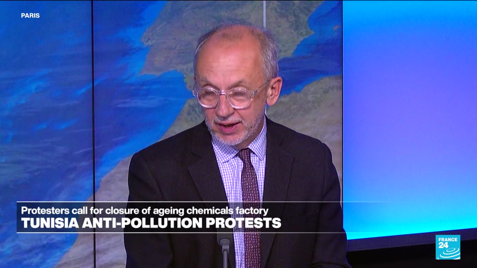'Video thumbnail for Tunisian anti-pollution protests aim at faulty factory'