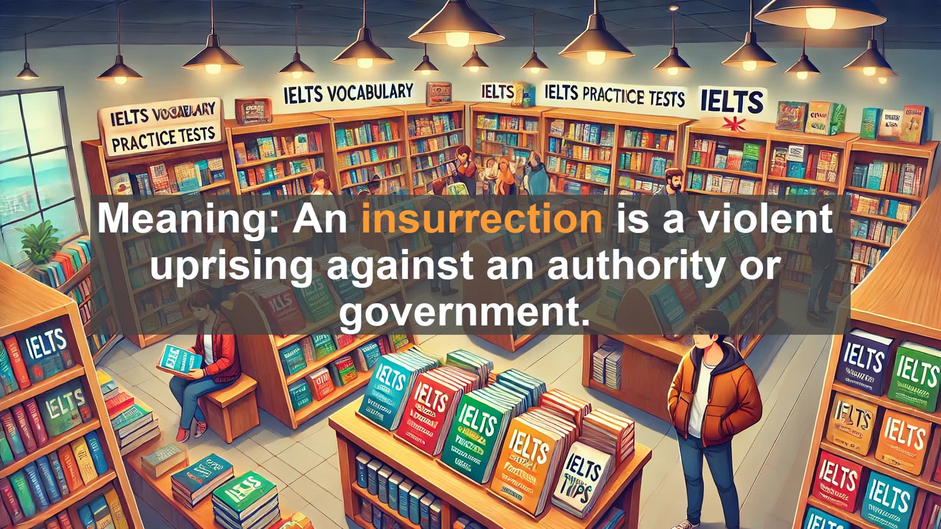 'Video thumbnail for 5000 Must Know IELTS 8.0 Vocabulary - IELTS Vocabulary: Understanding 'Insurrection''