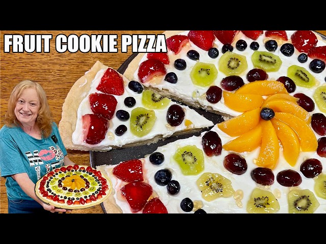Video thumbnail for FRUIT COOKIE PIZZA A Cool refreshing dessert for Spring and Mother's Day