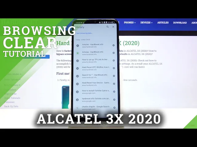 Video thumbnail for Delete Browser Data - Clear Browser on ALCATEL 3X 2020