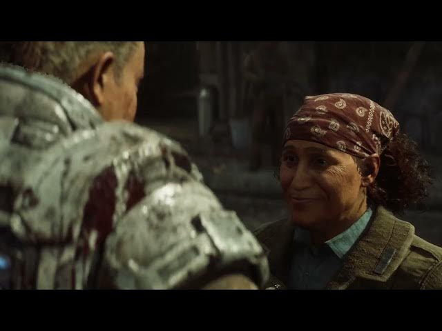 Video thumbnail for Gears of War: E-Day - Act 4 Chapter 3: Bravo Squad Meets Joyce "Auntie" | Line's End Pub Cutscene