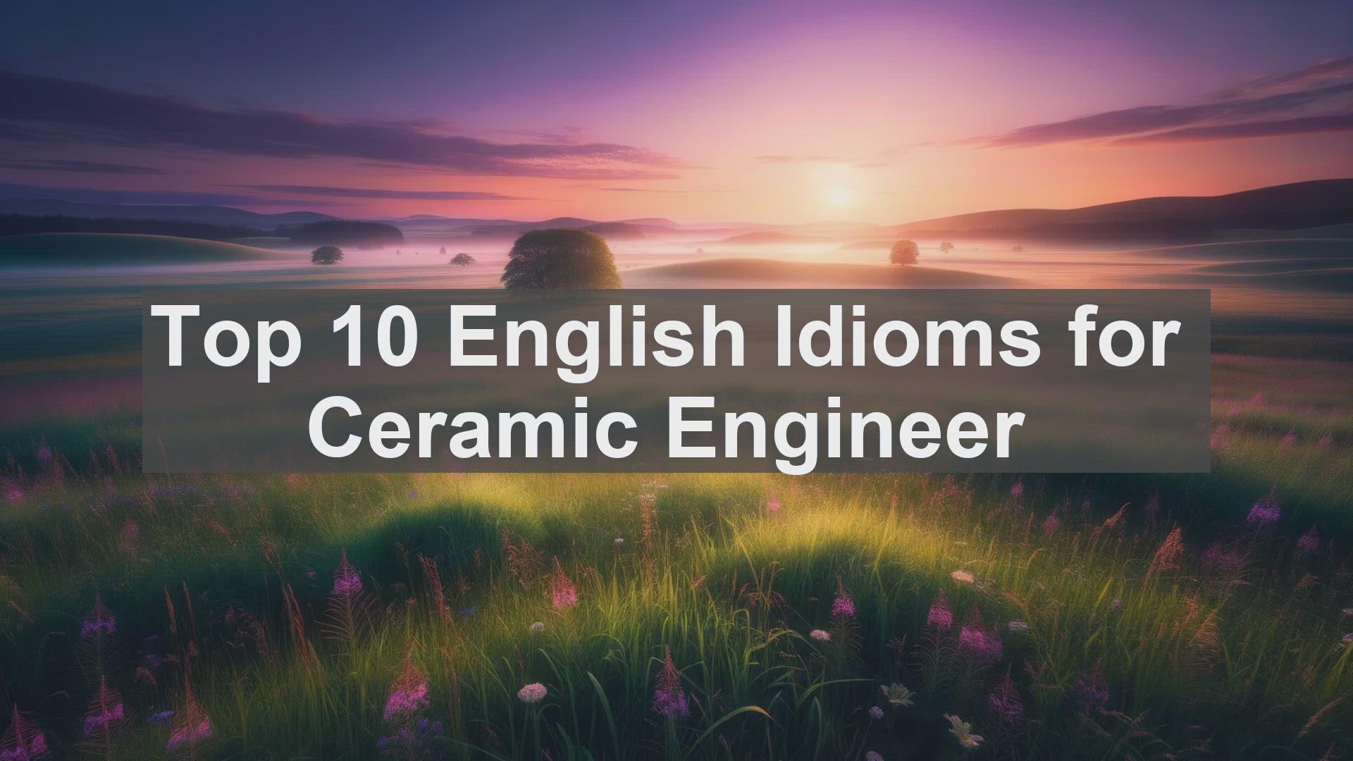 'Video thumbnail for Top 10 English Idioms for Ceramic Engineer'