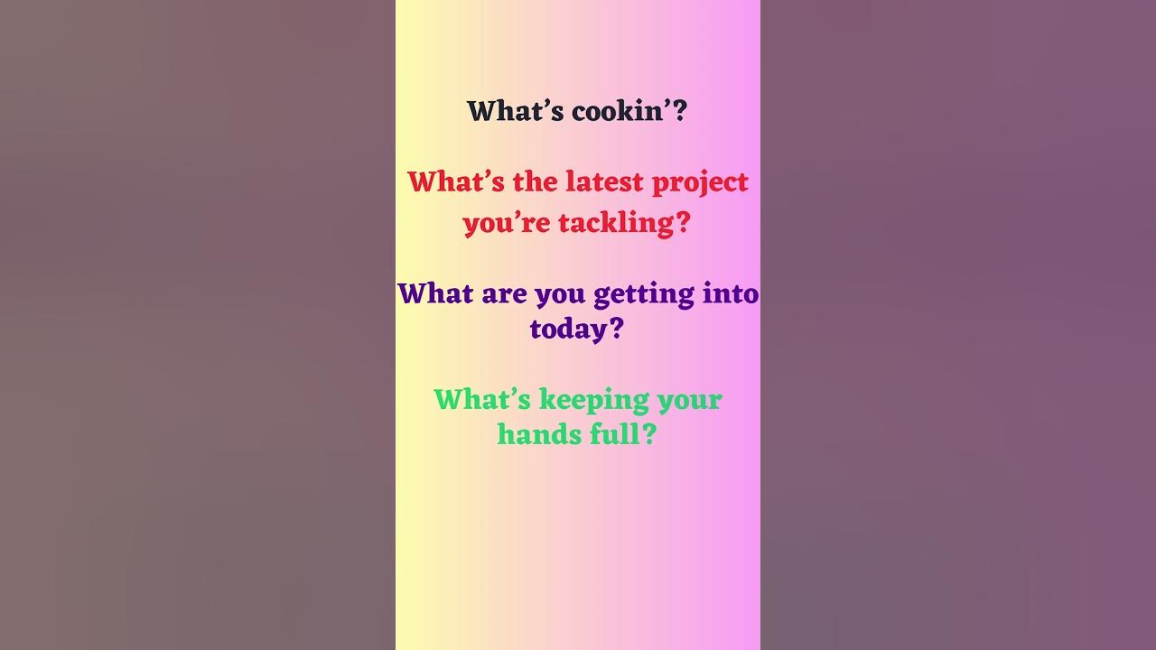 'Video thumbnail for Fun and Creative Ways to Ask “What Are You Doing”'