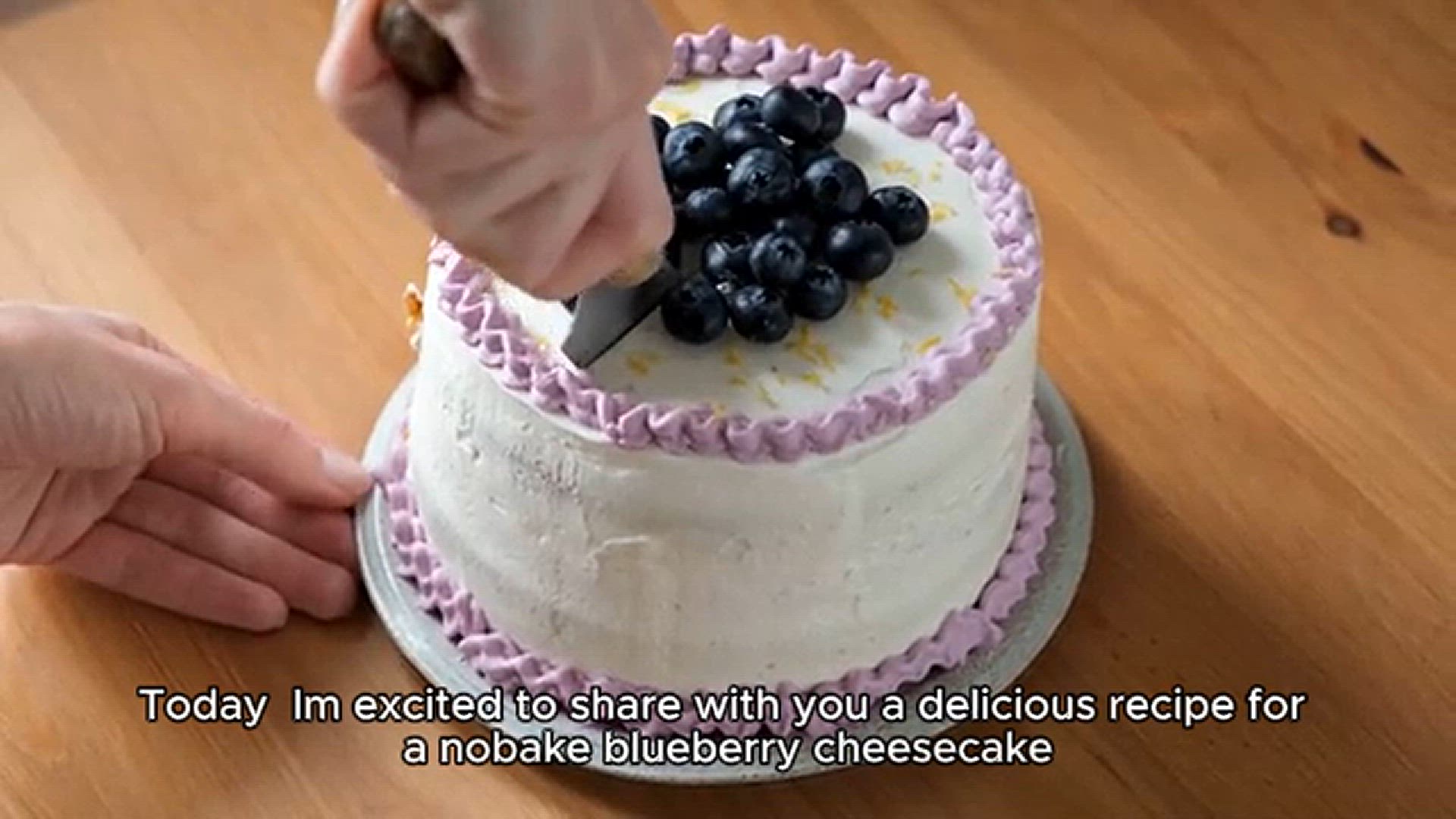 'Video thumbnail for Nobake-blueberry-cheesecake brust recipe'