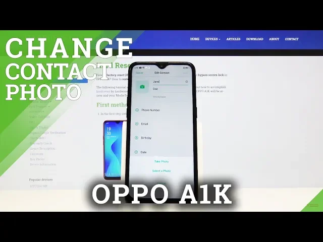 Video thumbnail for OPPO A1K Add Photo to Contact