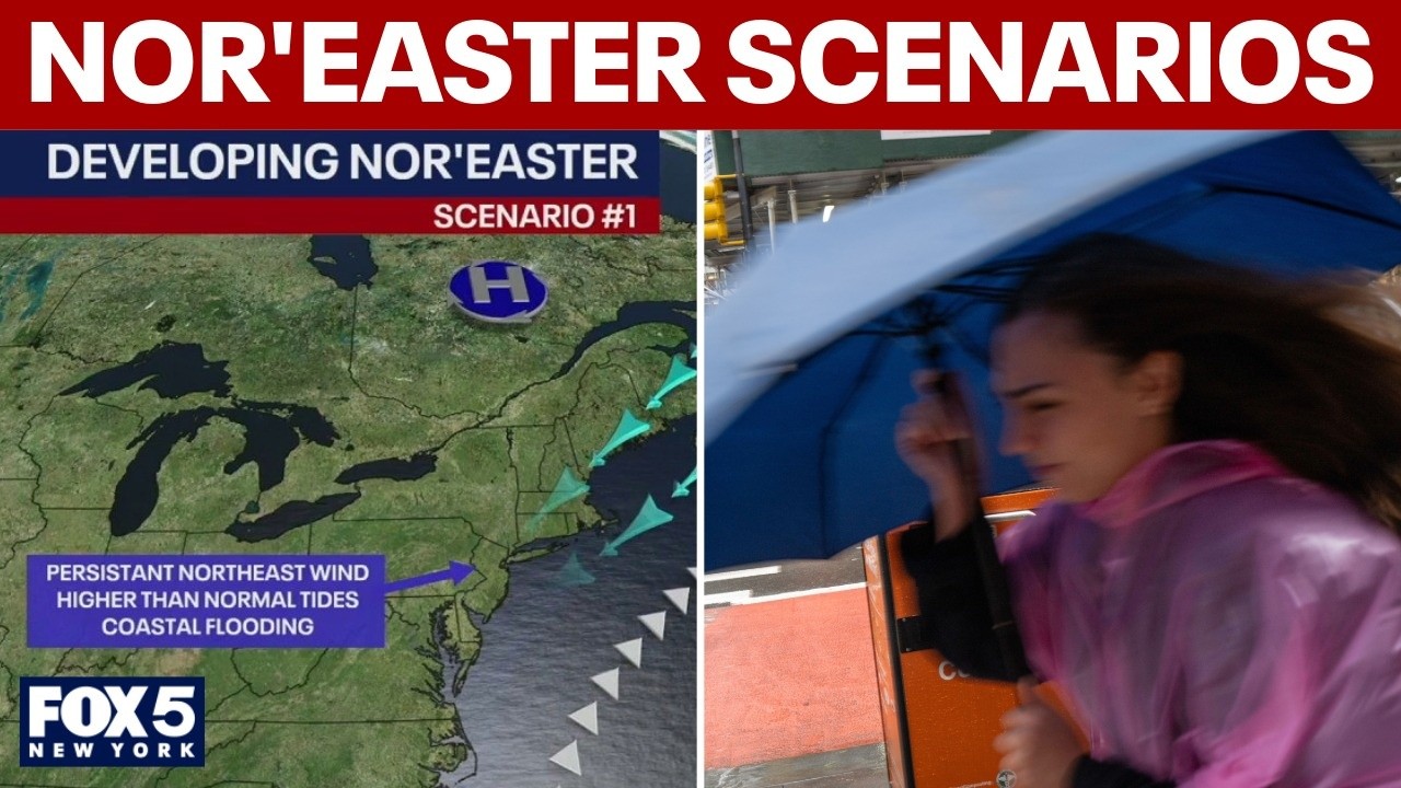 Video thumbnail for Potential nor'easter scenarios for NYC: Meteorologist breakdown
