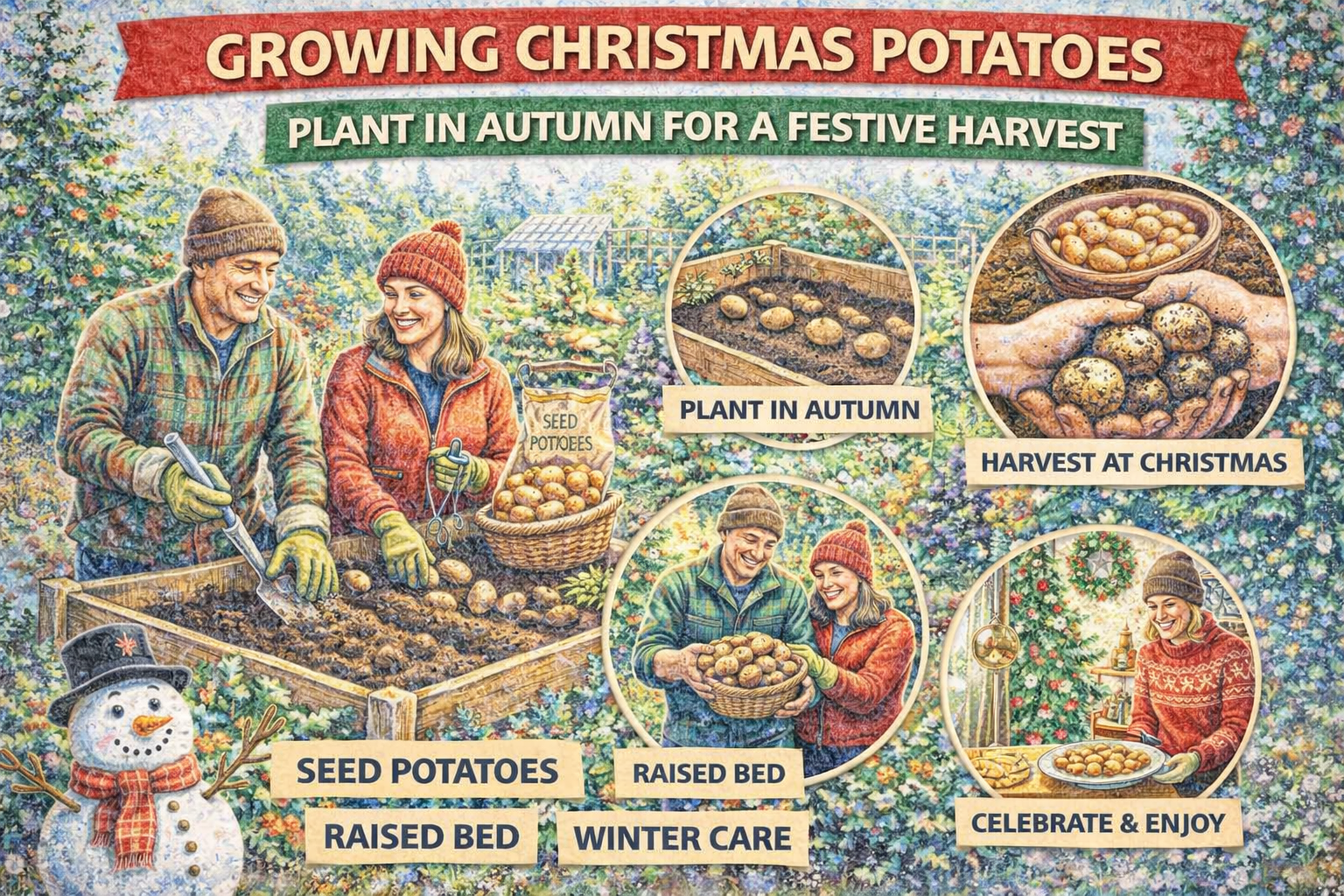 Video thumbnail for Growing Christmas Potatoes | Plant in Autumn for a Festive Harvest