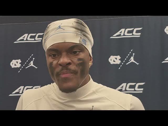 Video thumbnail for #UNC's Xavier Lewis, Jordan Shipp and Billy Edwards Jr. after win at Pittsburgh