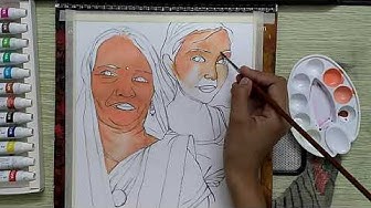 Video thumbnail for A Loving Moment with my Mother | Art Craft and Painting | How to Color | Color Painting Work