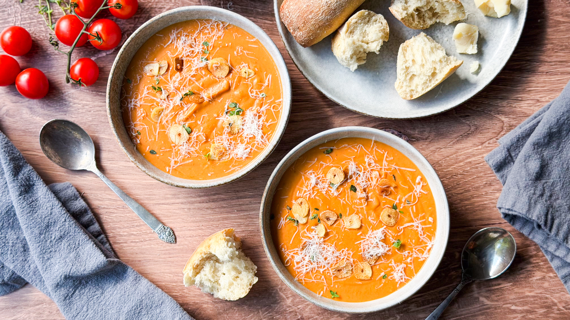 Video thumbnail for Ultra-Creamy White Bean Tomato Soup Recipe