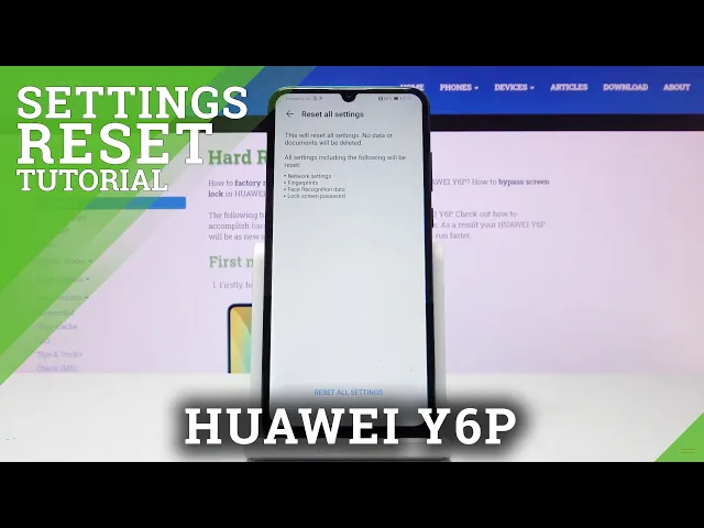 Video thumbnail for How to Restore Default Settings in HUAWEI Y6P - Reset Settings