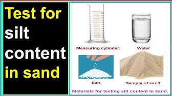 'Video thumbnail for Test for silt content in sand.'