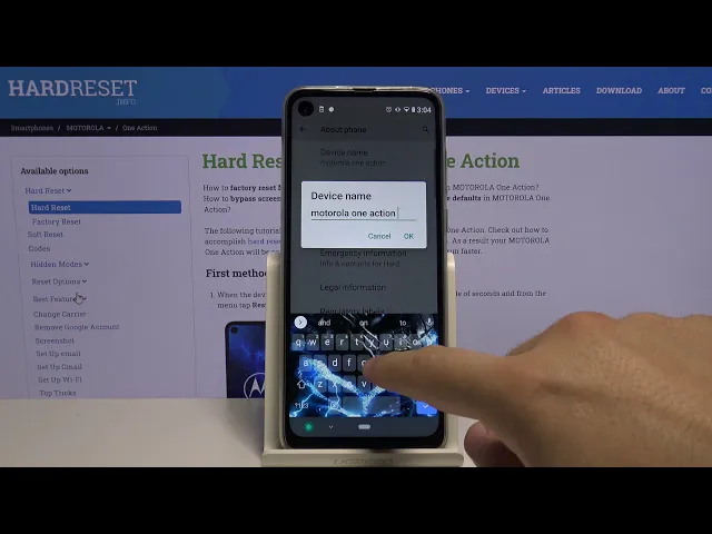 Video thumbnail for Change Phone Name – MOTOROLA One Action and Renaming Process