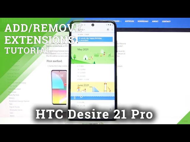 Video thumbnail for Add Reminder - HTC Desire 21 Pro & Calendar App