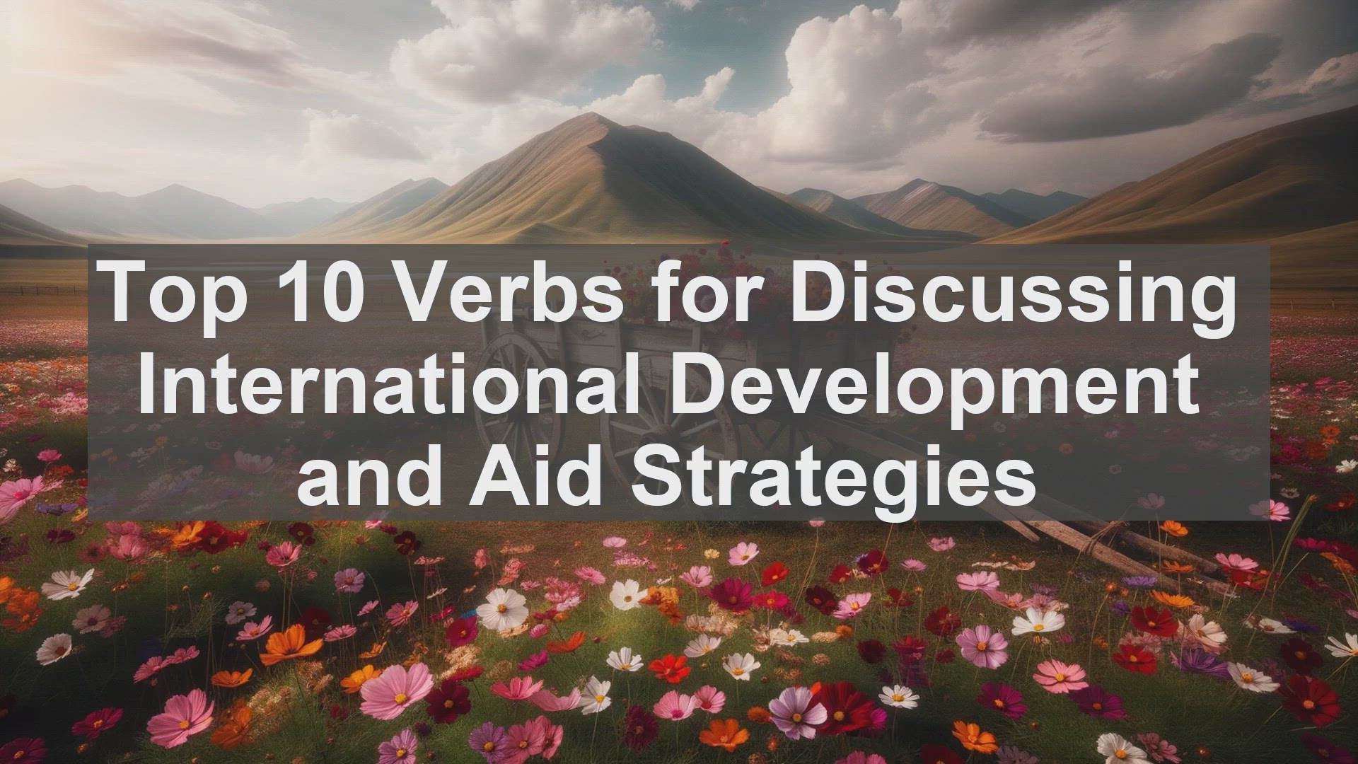 'Video thumbnail for Top 10 Verbs for Discussing International Development and Aid Strategies'