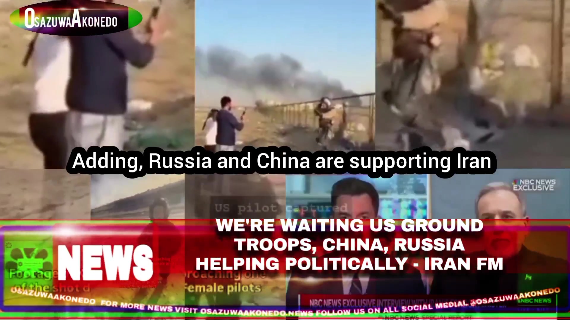 Video thumbnail for We’re Waiting US Ground Troops, China, Russia Helping Politically – Iran FM