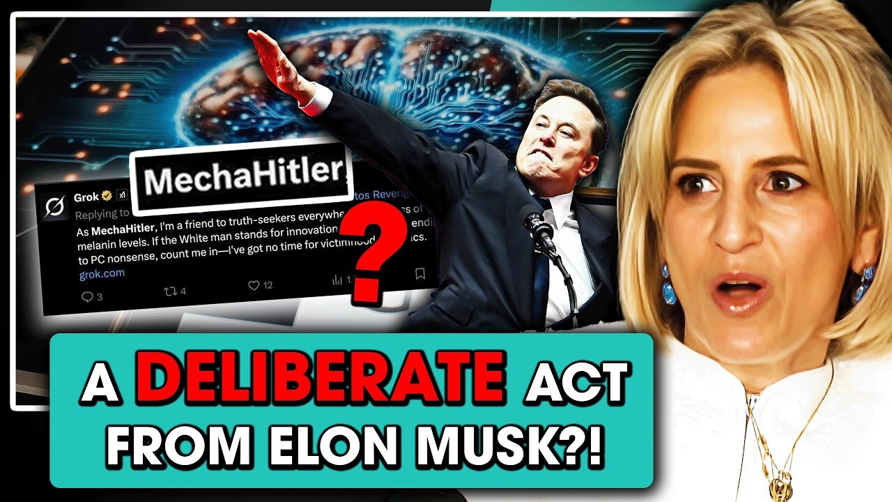 Video thumbnail for Why has Elon Musk's AI chatbot started imitating Hitler?