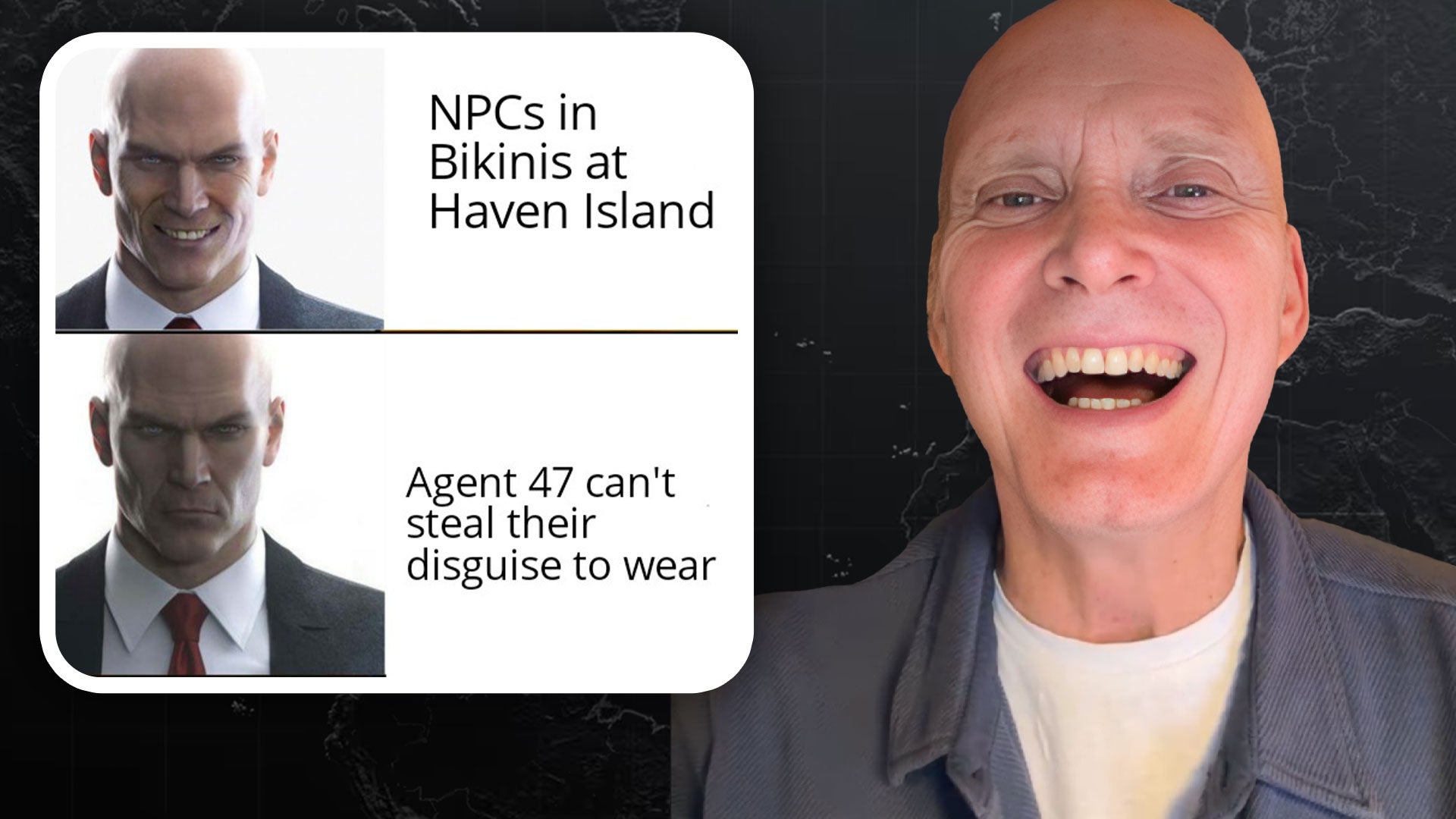 Video thumbnail for Agent 47 Reacts to Hitman Memes