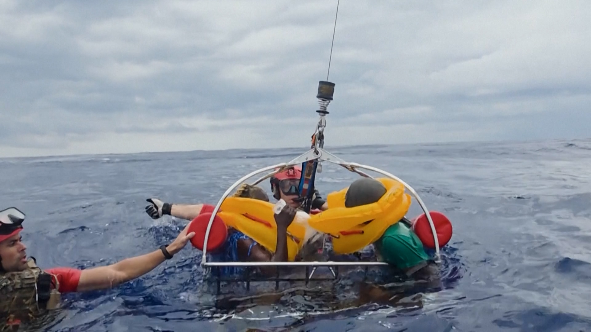 Video thumbnail for US Air Force rescues 11 after plane crashes into waters off Florida coast