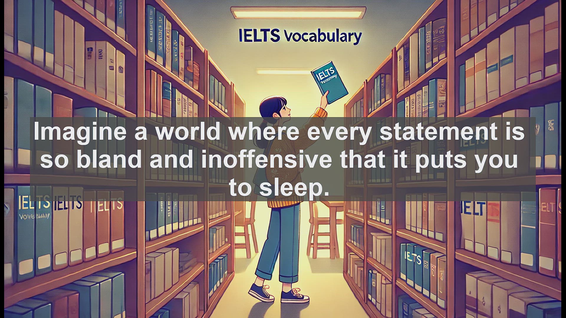 'Video thumbnail for 2000 Must Know IELTS 9.0 Vocabulary - Understanding 'Anodyne': A Key Word for IELTS Success'