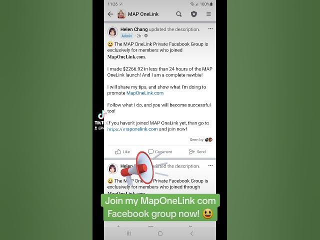 Video thumbnail for Join https://maponelink.com then join my exclusive FB group for newbies. 😃 #affiliatemarketing
