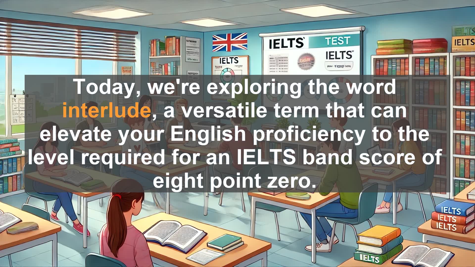 'Video thumbnail for 5000 Must Know IELTS 8.0 Vocabulary - Understanding 'Interlude': Boost Your IELTS Vocabulary'