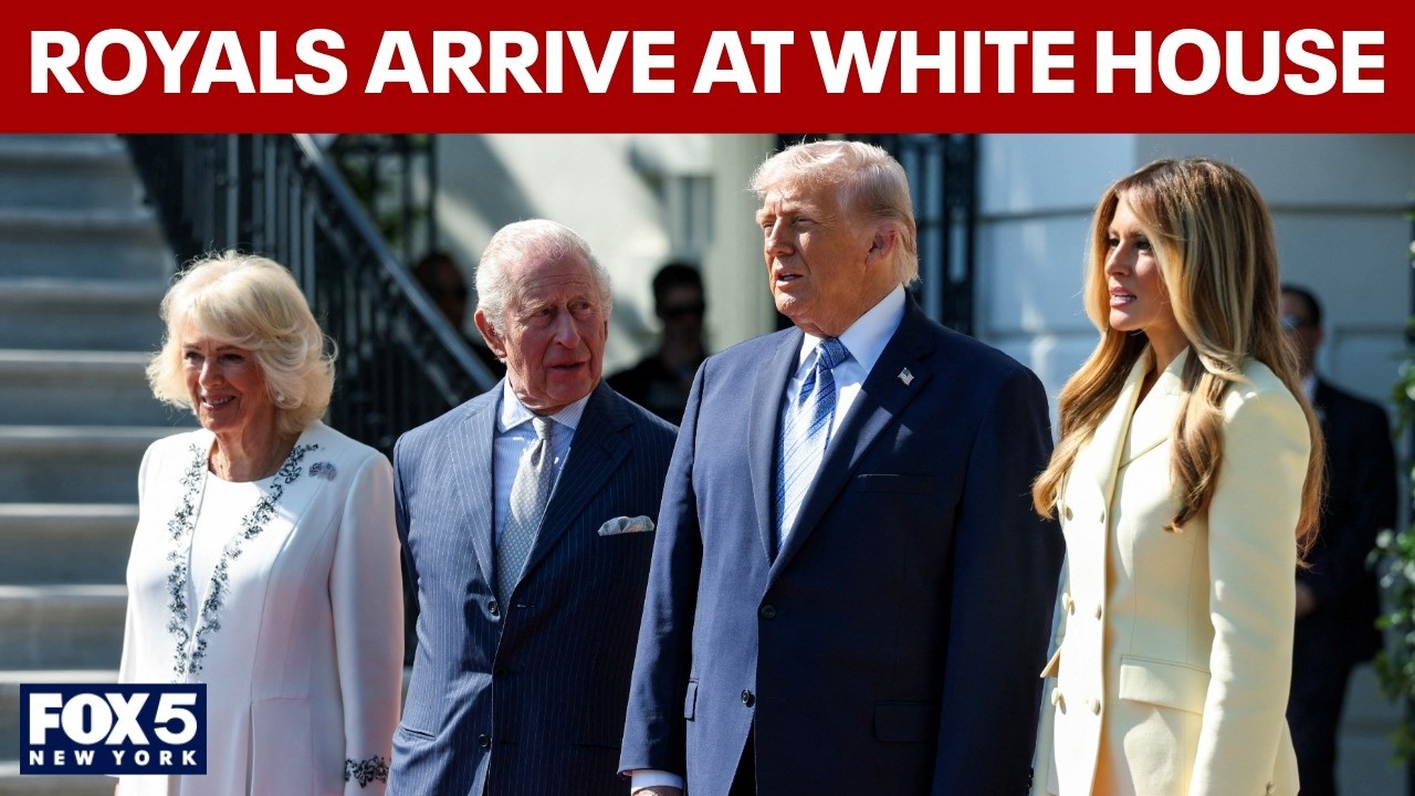 Video thumbnail for King Charles, Queen Camilla arrive at White House