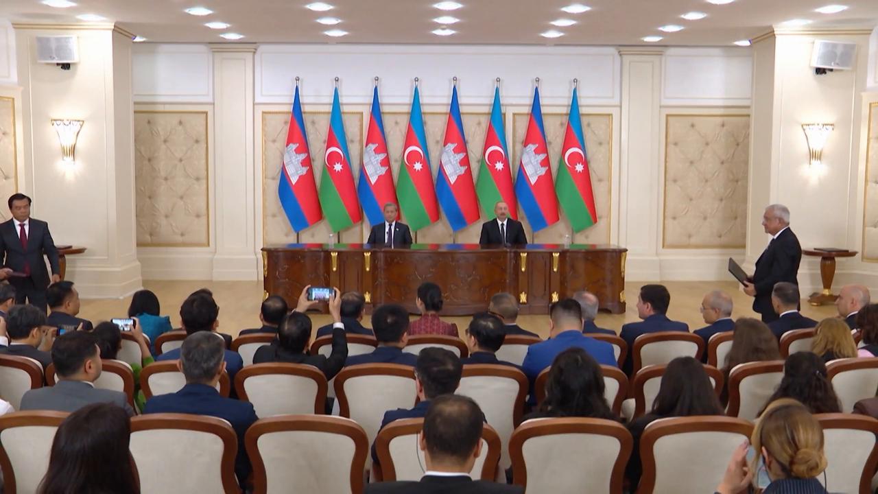 Video thumbnail for Azerbaijan: Trade Agreements Signed With Cambodia in Baku.