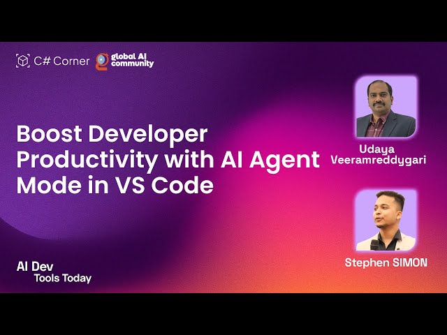 'Video thumbnail for Boost Developer Productivity with AI Agent Mode in VS Code'