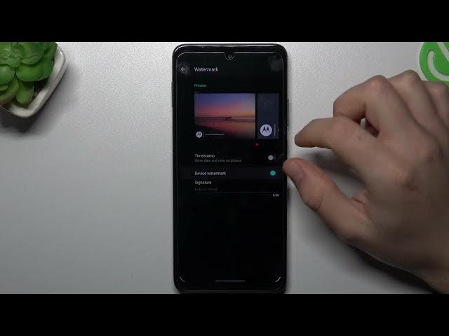 Video thumbnail for How to Set Up Custom Watermark in Motorola One 5G Ace - Sign Photo with Custom Watermark