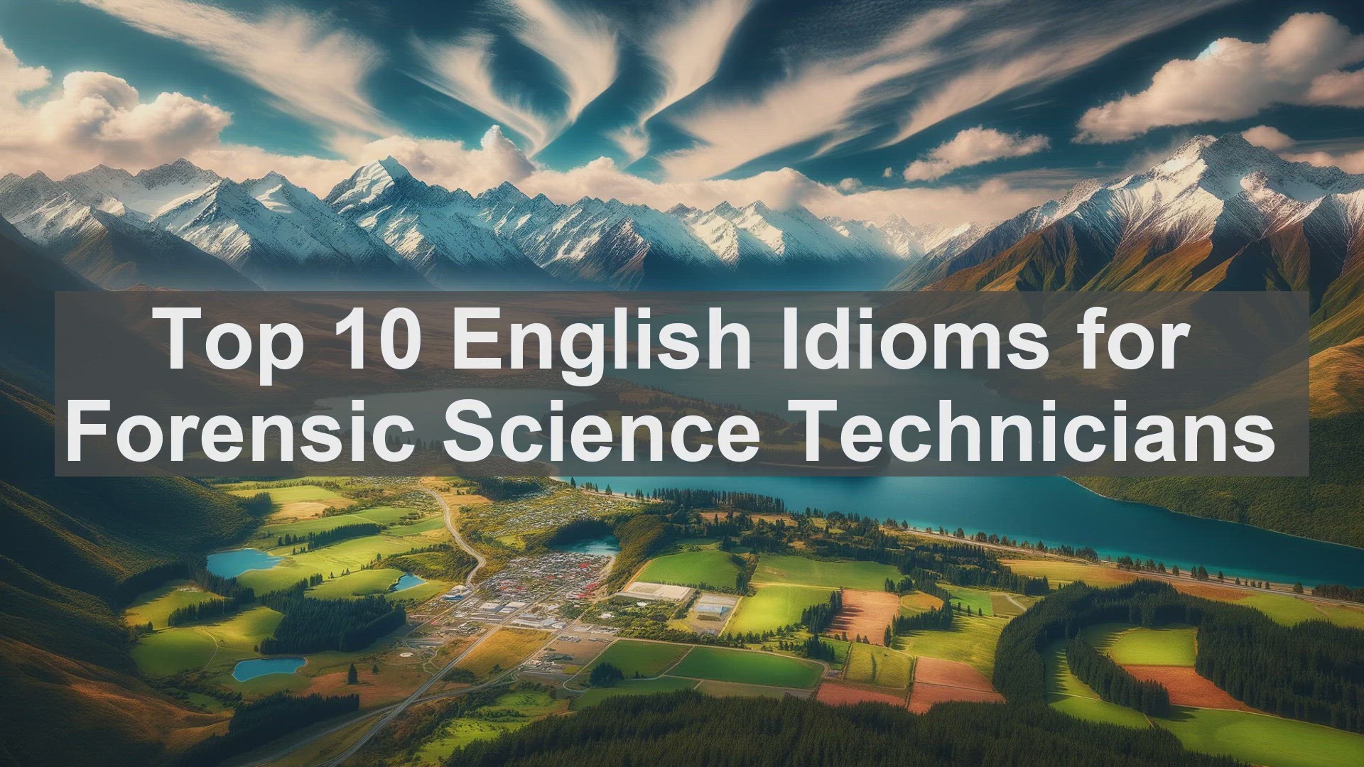 'Video thumbnail for Top 10 English Idioms for Forensic Science Technicians'