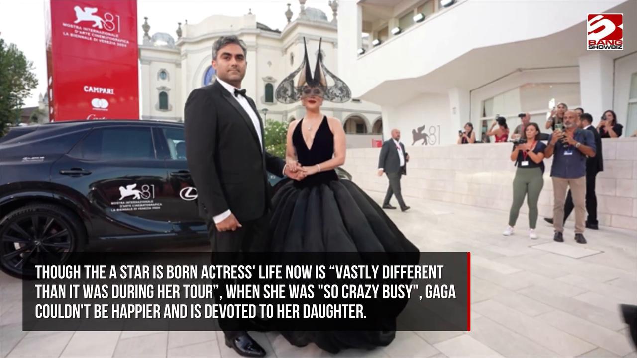 Video thumbnail for Lady Gaga is in her element as a mother