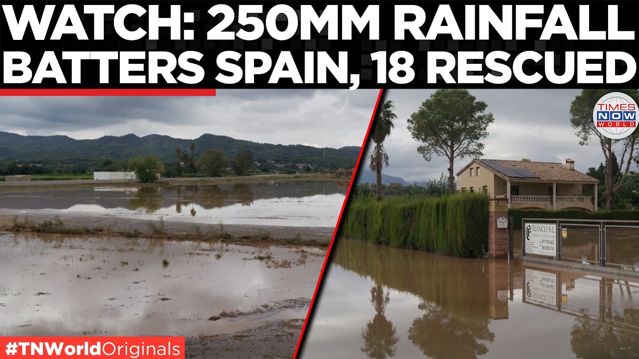 Video thumbnail for Spain Floods: Torrential Rain Swamps Tarragona, Roads And Rail Disrupted | Times Now World