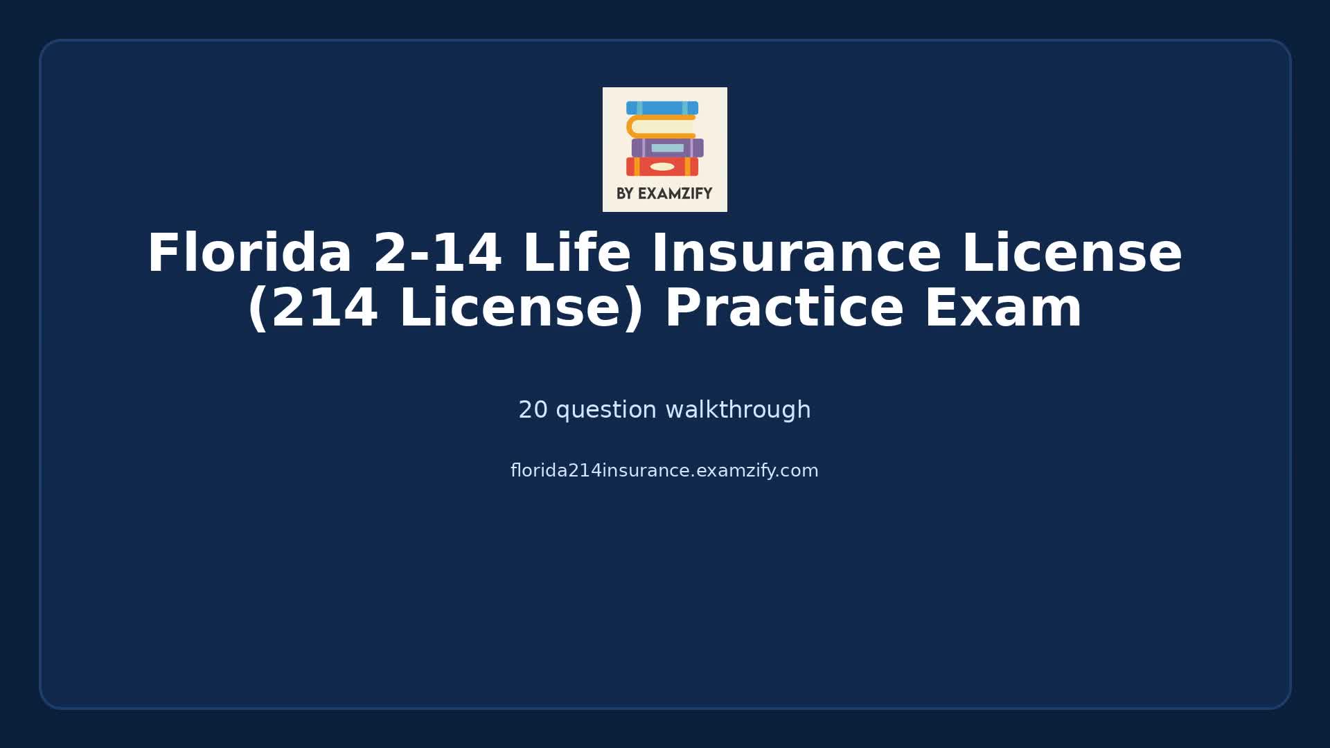 Video thumbnail for Florida 2-14 Life Insurance License (214 License) Practice Exam
