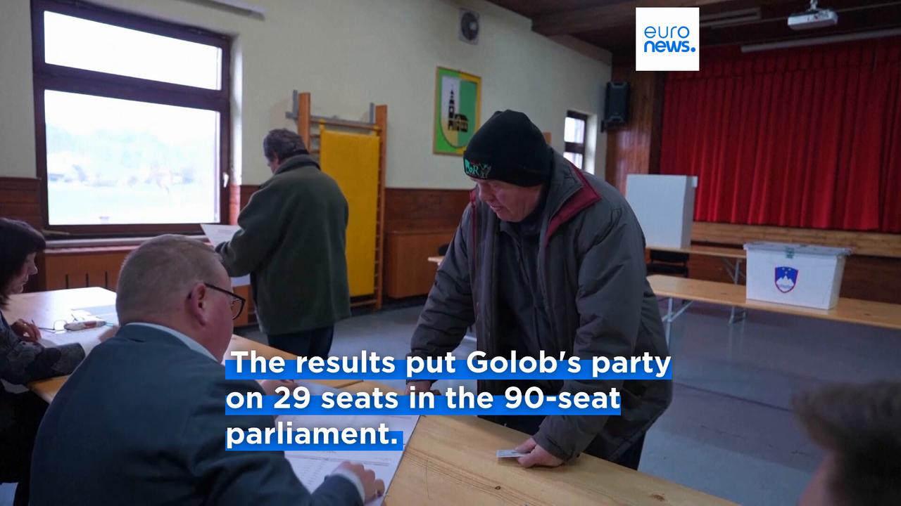 Video thumbnail for Preliminary election results in Slovenia show tight race between liberals and right wing