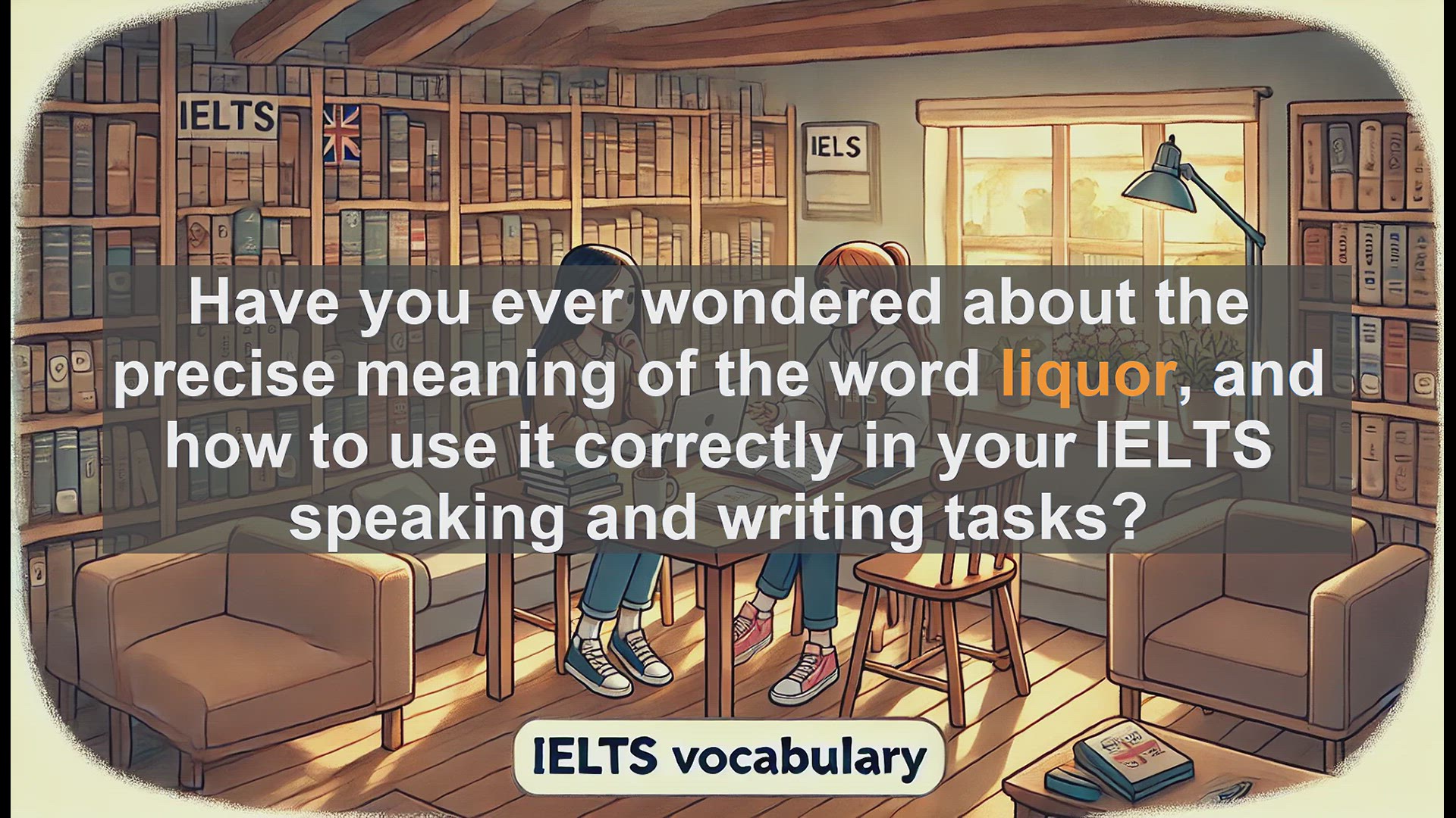 'Video thumbnail for 5000 Must Know IELTS 8.0 Vocabulary - Understanding 'Liquor': Boost Your IELTS Vocabulary'