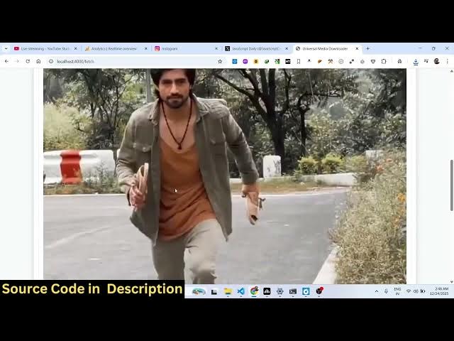 Video thumbnail for How to Download Instagram and Twitter Posts Using Node.js & Express | Social Media Downloader