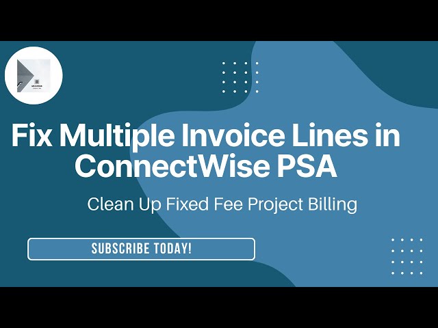 Video thumbnail for ConnectWise Manage: Troubleshooting Invoice Lines with Ease