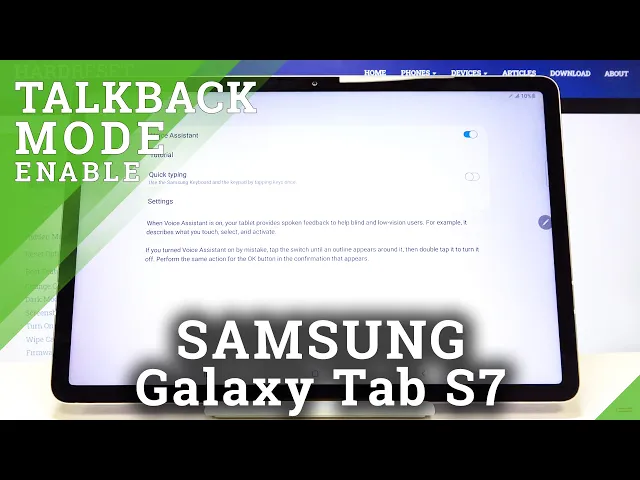 Video thumbnail for How to Activate / Deactivate TalkBack in SAMSUNG Galaxy Tab S7 – Screen Reader