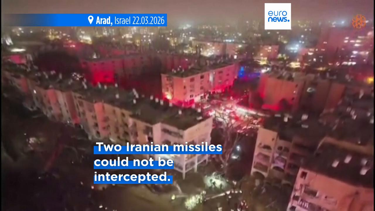 Video thumbnail for More than 160 people injured following two Iranian missile strikes on southern israel
